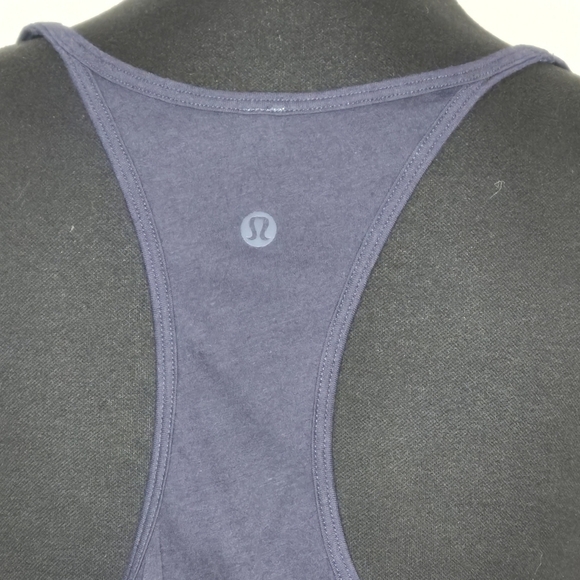 Lululemon Navy Lightweight Deep Vneck Long Length Racerback Soft Tank - Size 8 - Picture 5 of 6